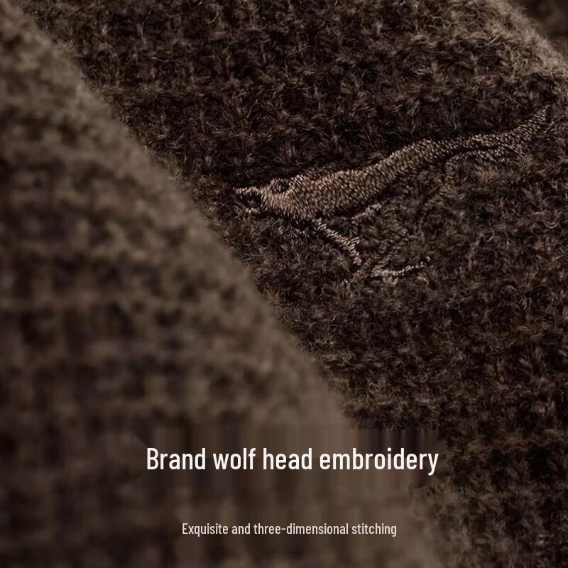 Septwolves Men's Casual Crew Neck Wool Sweater