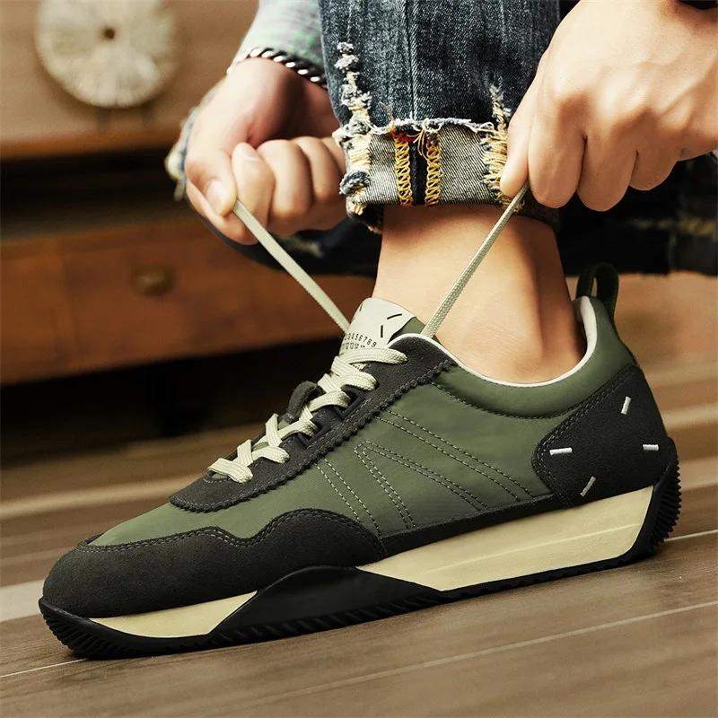 Trendy Men's Sports Shoes Comfortable Men's Casual Shoes Breathable Wear-resistant Mens Thick-soled Shoes Baskets Décontractées