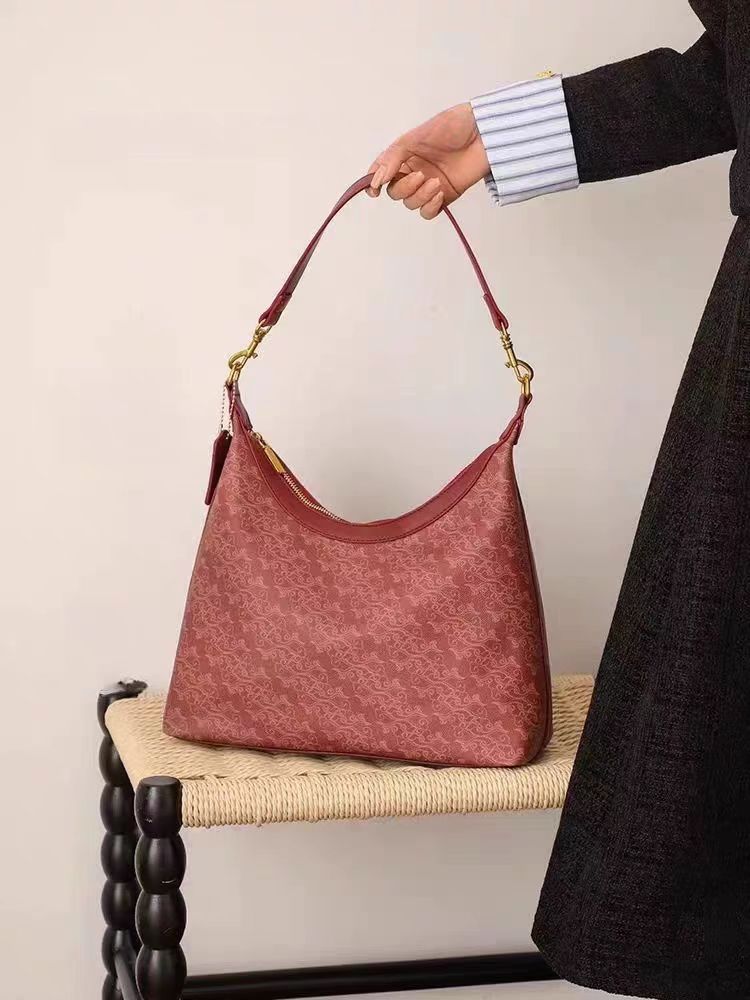 

Сумка женская новая литературная и ретро, женская наплечная сумка высокого класса, повседневная универсальная, для работы, большой вместимости, портативная женская сумка красный