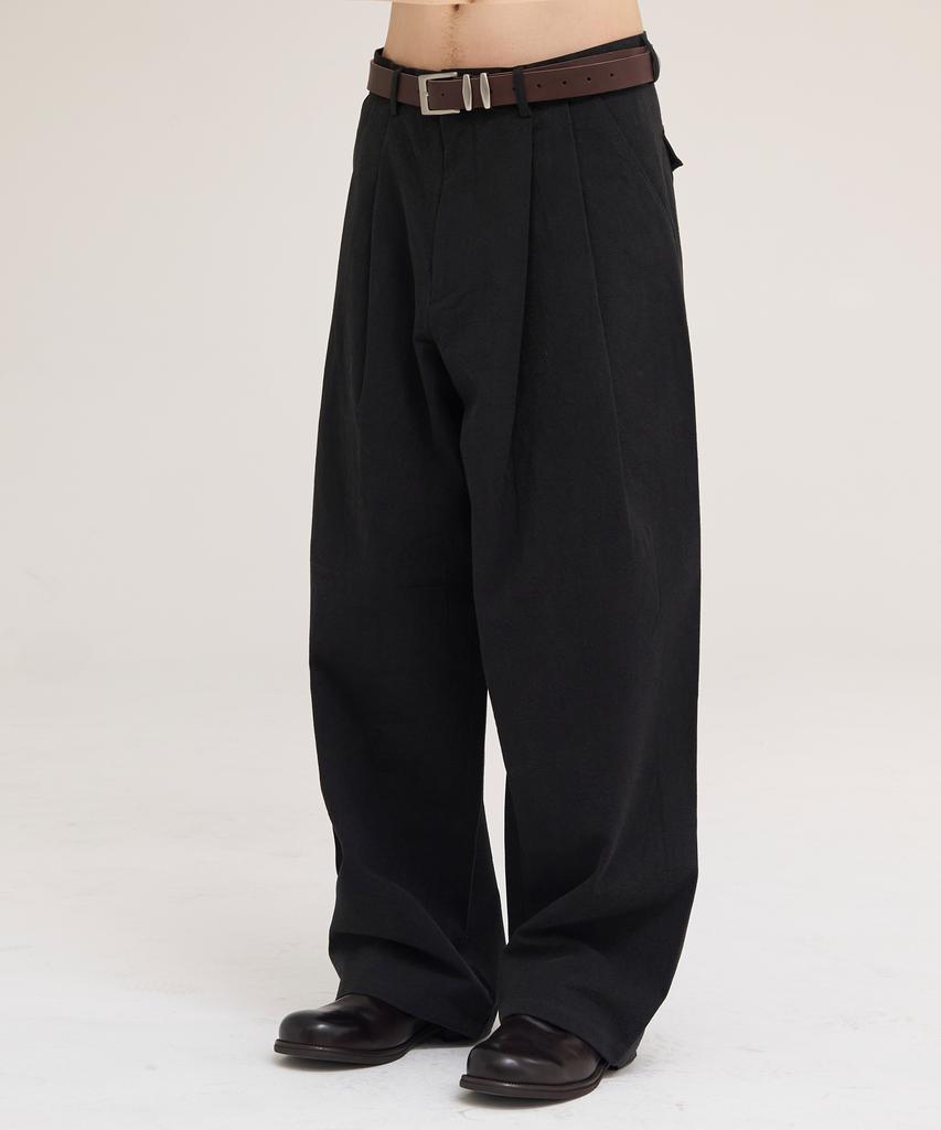 Akesi Harrison Wide Chino Pants_Washed Black