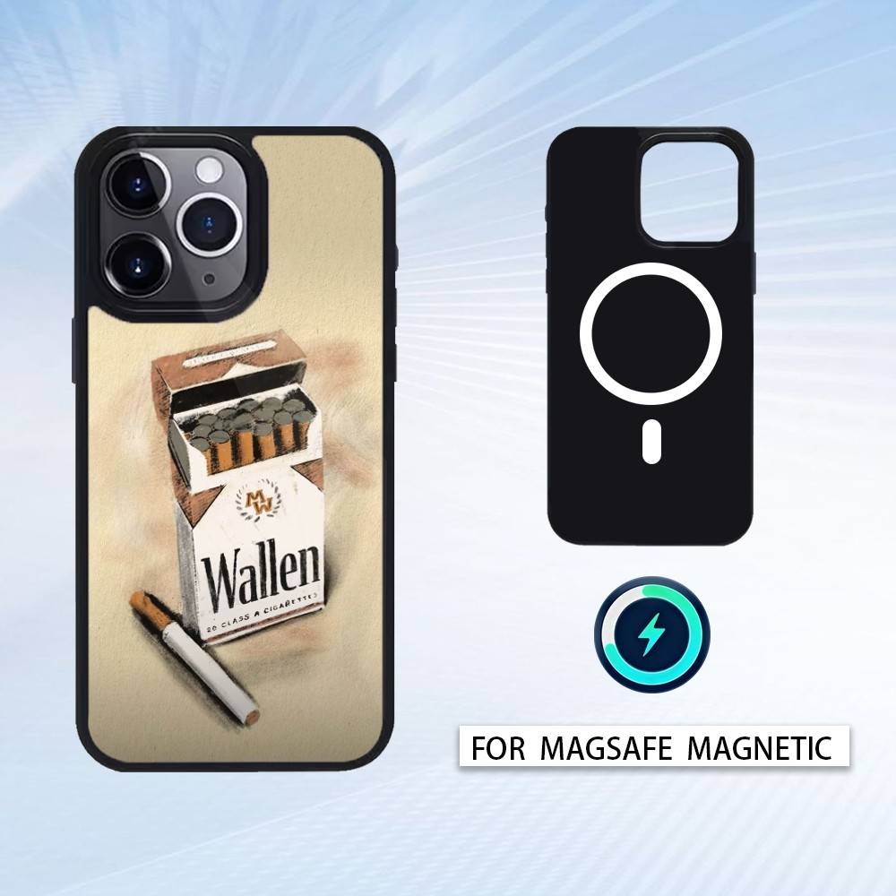 M-Morgan W-Wallen Country Music Phone Case Magnetic For iPhone17 16 15 14 13 12 Pro Max For Magsafe Wireless Charging Cover