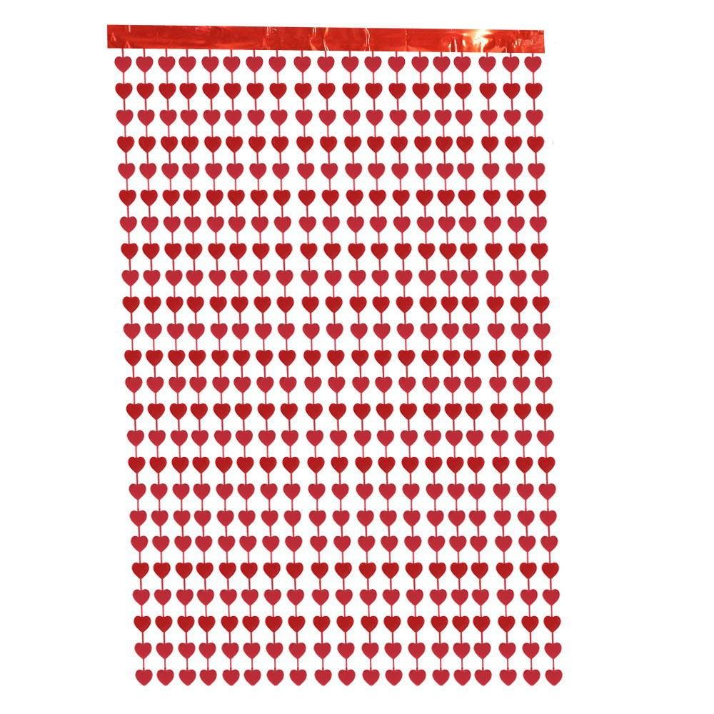 

Премиальная дождевая бахрома цвета розового золота, 2 метра, для свадьбы и украшения вечеринки красный