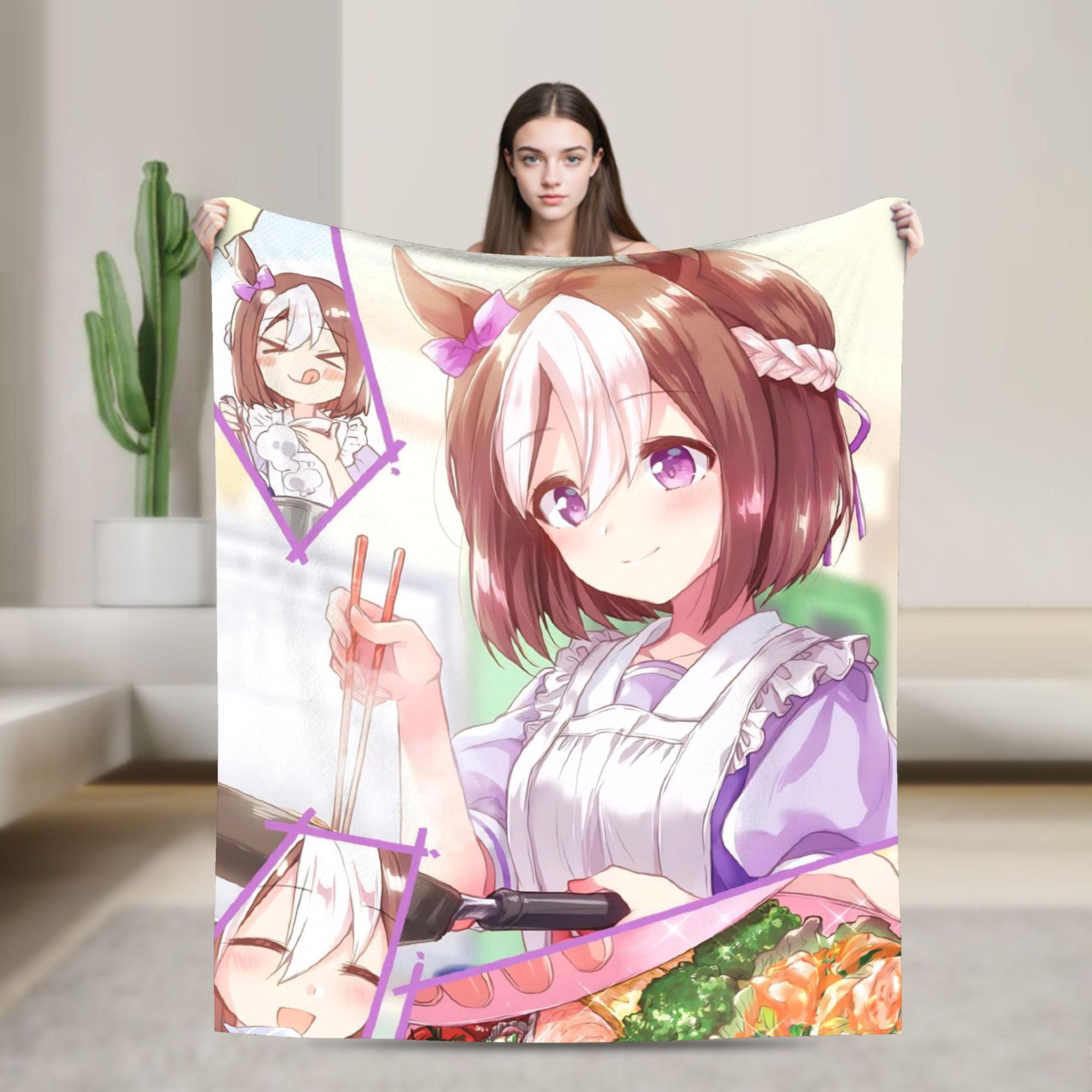 Greetings Tokai Umamusume Tracen Academy Horse Blankets Flannel Autumn Ultra-Soft Throw Blanket for Bedding Car Plush Thin Quilt 75x90cm
