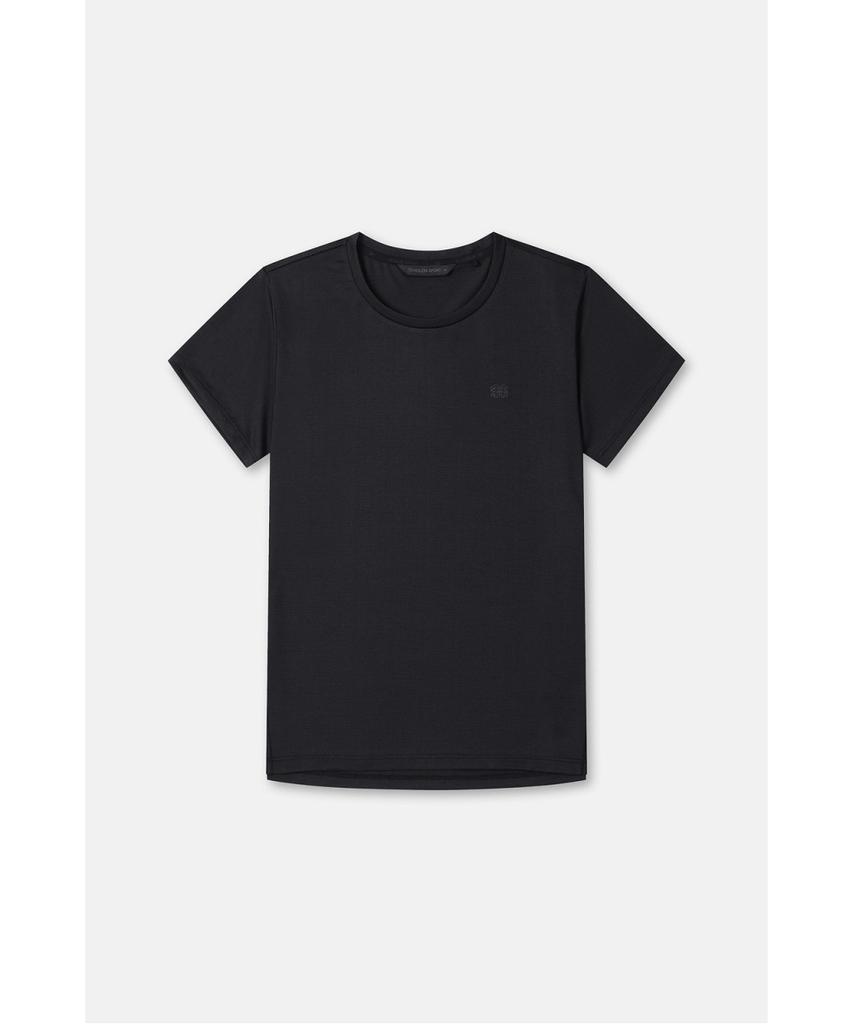 Koolongseupocheu Women'S Moss Dry Basic Round Neck Short Sleeve T-Shirt Jktcm26302Blk