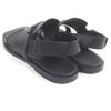 Very Good HERMES Sandals Giacomo H Logo Metal Strap Black Leather Mens 43 Used