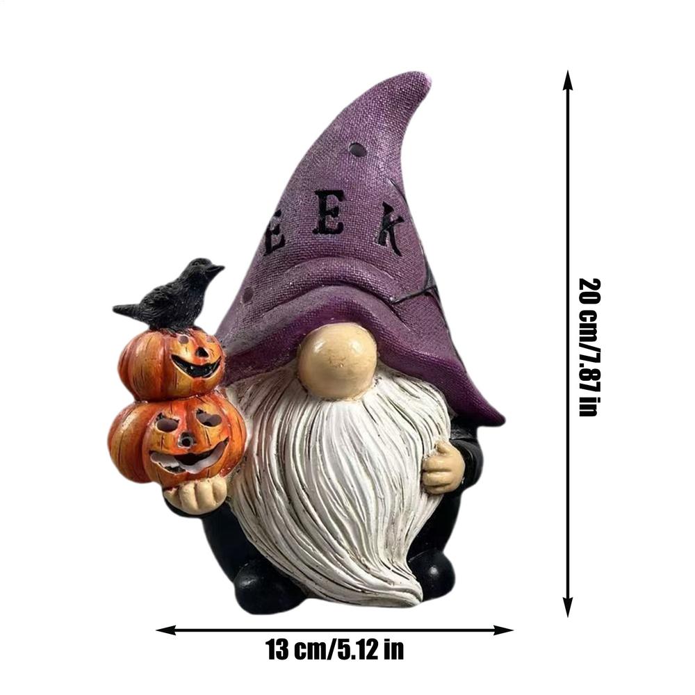 Halloween Gnome Statue Creative Cute Gnome Statues Resin Gnome Statue Halloween outdoor horror dwarf old man resin craft