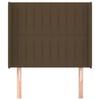 VidaXL Tête de lit avec oreilles Marron foncé 103x16x118-128 cm Tissu3119811