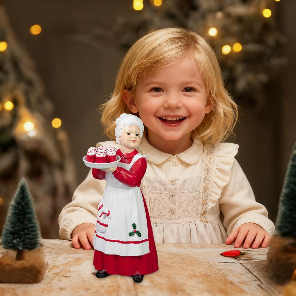 Claus Holding Cupcakes Ornament