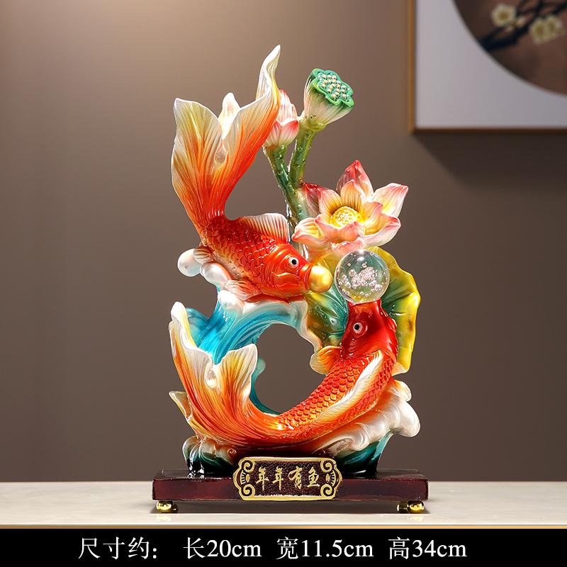 1 STÜCK Handgefertigtes chinesisches Koi Feng Shui Ornament High-End Büro Zuhause Wohnzimmer Eingang Weinschrank Dekoration