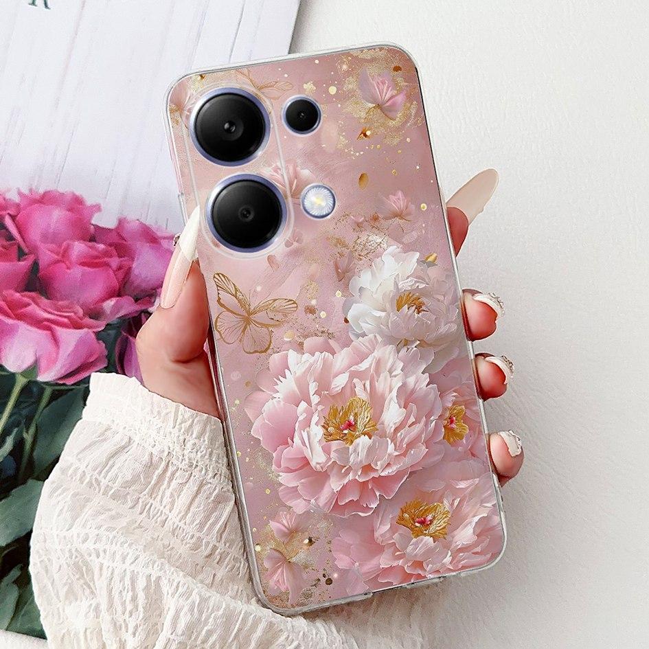 Pro pouzdro Xiaomi Redmi Note 13 Kryt Note 13 Pro Populární malovaný květinový měkký silikonový kryt na telefon Pro Redmi Note13 Pro 4G 5G Funda