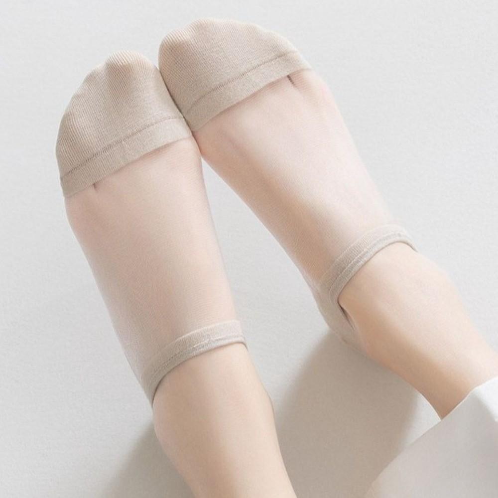 6 Pairs Ultra-Thin Transparent No-Show Socks Breathable Women Ankle Socks Elegant Boat Socks Lady