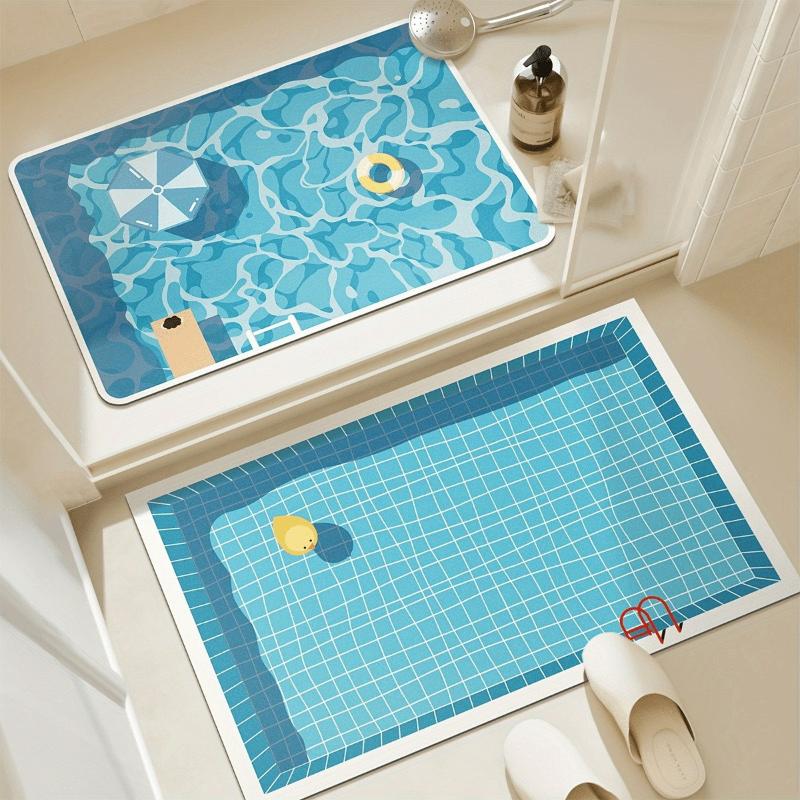 Diatom Mud Floor Mats Absorbent Quick-Drying Bathroom Floor Mats Household Bathroom Wear-Resistant Non-Slip Foot Mats