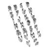 Letter And Numbers Shape Cake Cuts, Metal, Silver