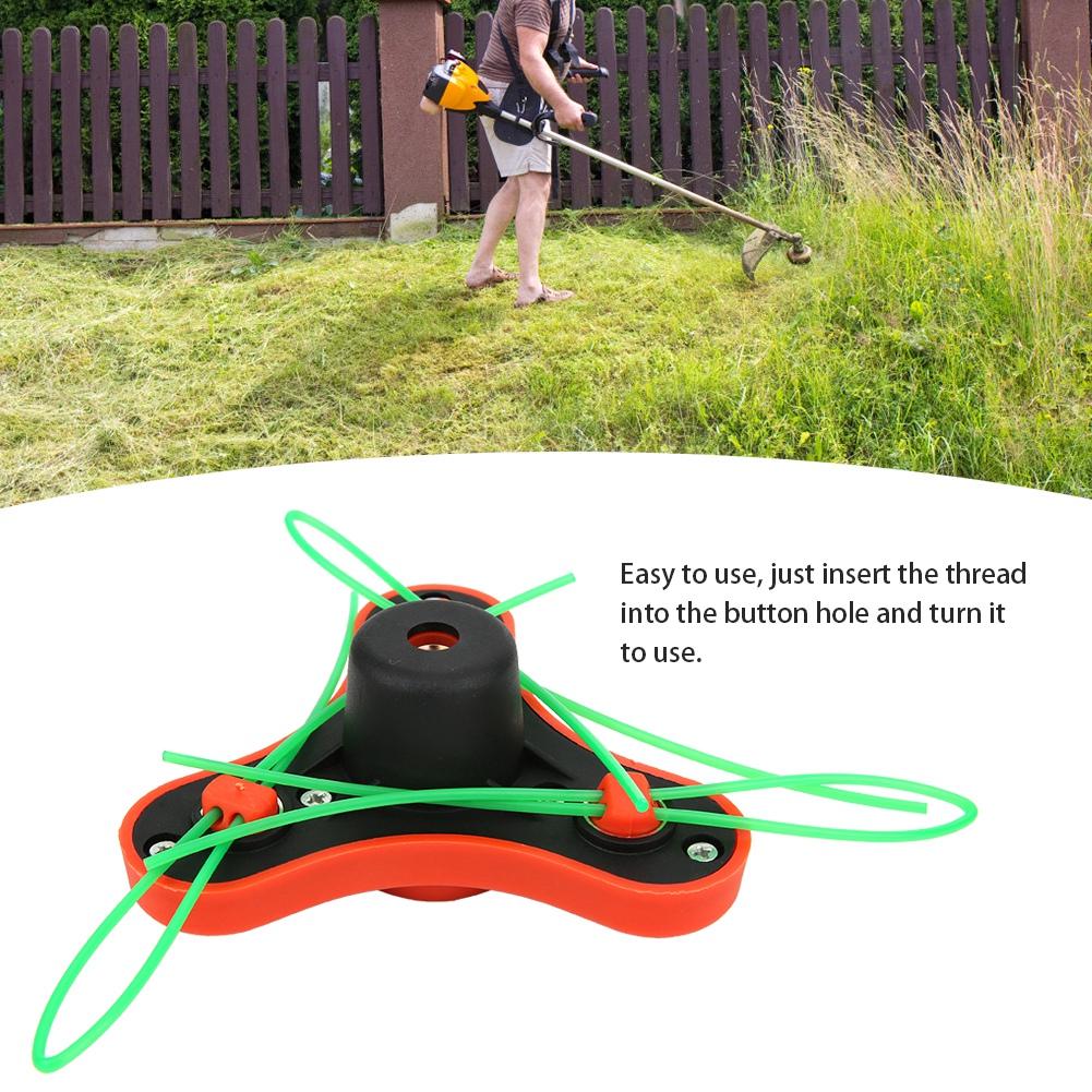 Nylon Grass Trimmer Head Replacement with 3 Lines Garden Tools Lawn Mower Parts