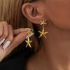 Simple Starfish Ear Studs Exaggerated Starfish Dangle Earring for Summers Holiday