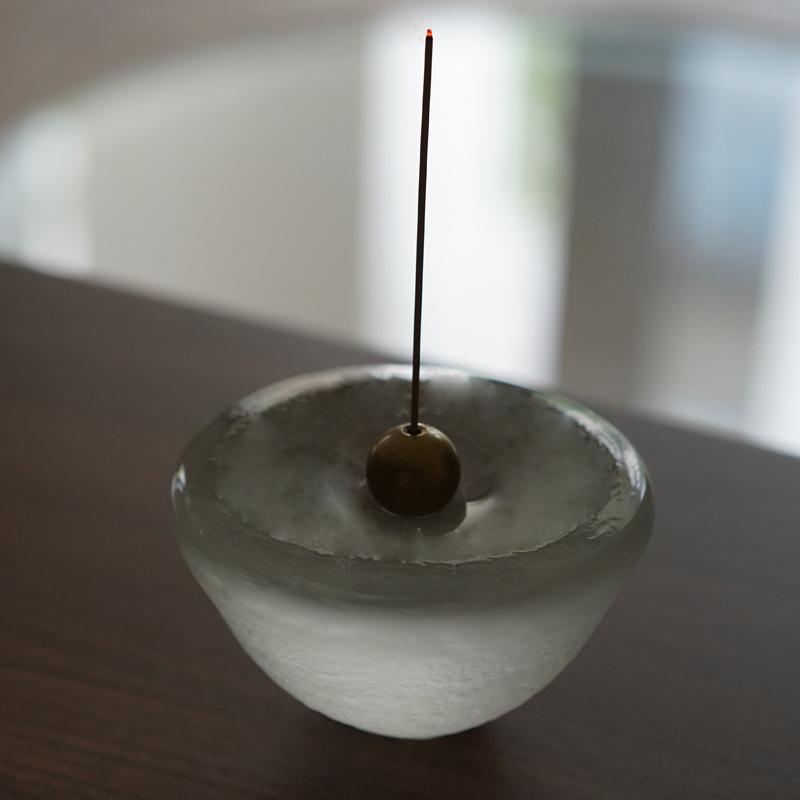 Handmade Glass Incense Holder Zen Tea Accessory