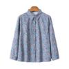 Mom's Spring Floral Long Sleeve Cotton Shirt for Middle-Aged & Elderly Women