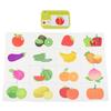 Children's Literacy Cognitive Card Iron Box Early Education Animal Fruit Transportation Matching Card Puzzle Educational Toys