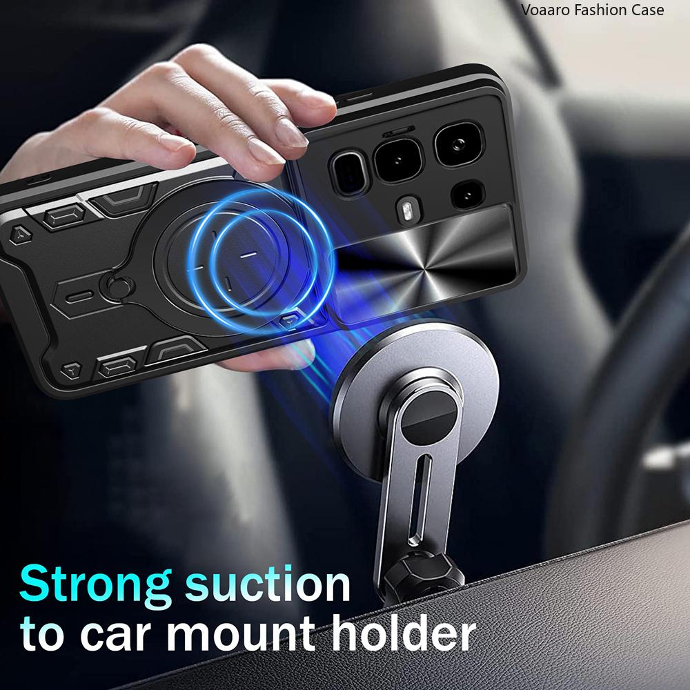 Husă Slide Lens Armor pentru Infinix Note 50X 5G Husă pentru Infinix Note 50 Pro 4G Plus 5G Husă Suport Inel Magnetic