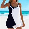 Women's Swimwear Tankini 2 Piece Swimsuit Dyeing Flowers Vacation Bathing Suits