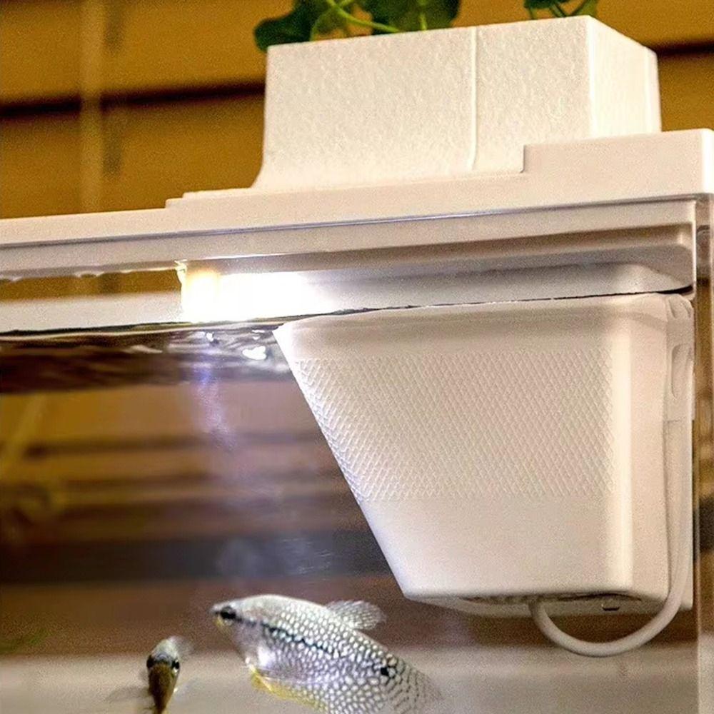 with Water Pump Aquarium Fish Box With LED Light Micro Landscape Fish Tank  Breeding