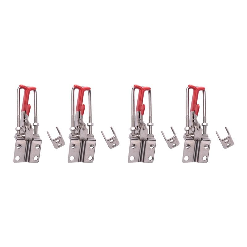 ABWR-4-Pack 2000Lbs Capacity Heavy Duty Adjustable Latch U Bolt Self-Lock Toggle Clamp