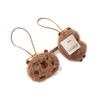 Capybara Plush Keychain with Name Tag - Backpack Ornament & Gift for Friends/Couples (Autumn/Winter)