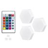 A03F-Hexagon LED Light Remote DIY Geometry Hex Light Touch Sensitive RGB Colorful Wall-Mounted Panels For Bedroom Living Room