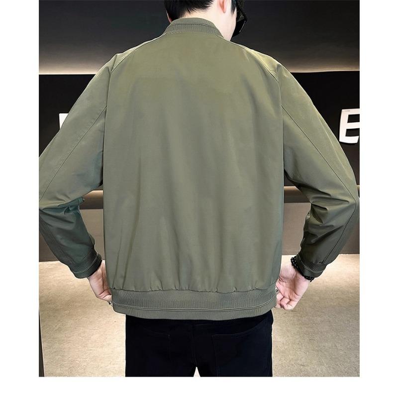 Men S Korean Style Baseball Collar Casual Jacket Spring Autumn