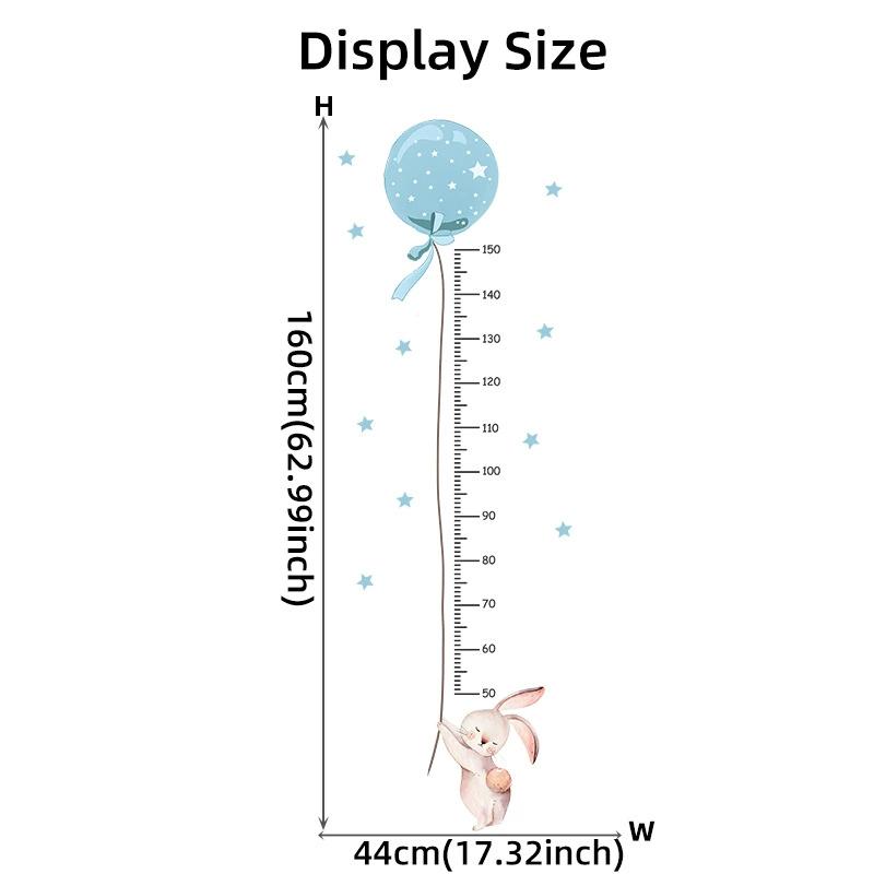 Cartoon Cute Rabbit Hot Air Balloon Clouds Large Wall Stickers for Kids Room Living Room Nursery Decoration Children Wall Decals