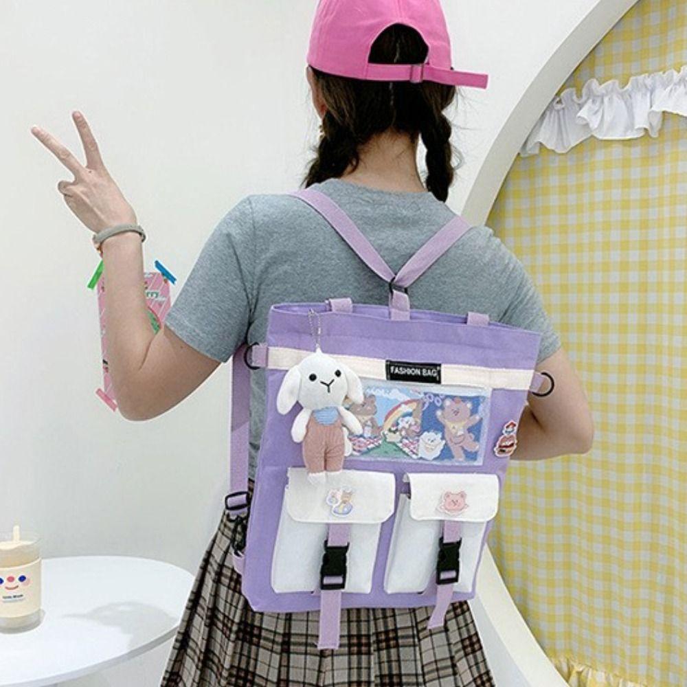 

Women Canvas Handbag Class Cool Girl Student Backapck Messenger Bag Crossbody Bag Shoulder Bag зелёный