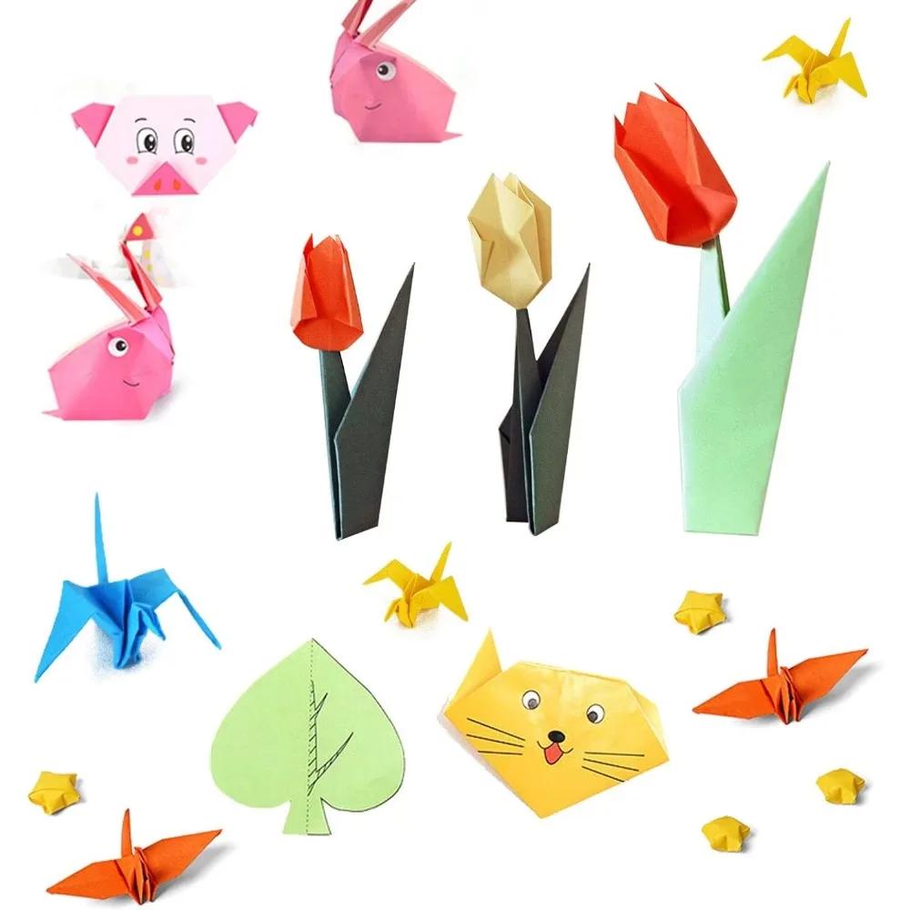 100 ks čtvercového origami papíru jednobarevný oboustranný skládací 20x20cm papír s 8mm oky pro děti ruční výroba DIY scrapbooking řemesla