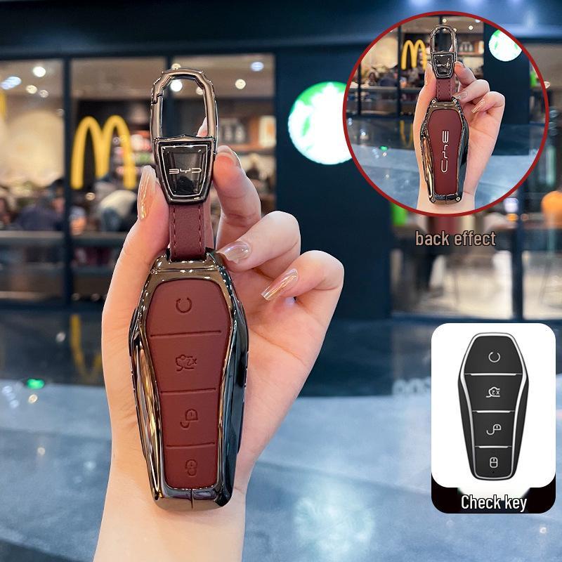 Compatible Key Case for BYD Dolphin, Seagull, Yuan, Seal 05, Qin, E2, E3, E7, Han, Tang, and Song Cars.