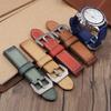 Vintage Genuine Leather Watch Bands 20mm 22mm 24mm Handmade Stitching Watch Strap Replacement Women Men Cowhide Wristband Belts