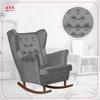 Diana Rocking Chair, Scandinavian, Family Meble, Grey Crystals