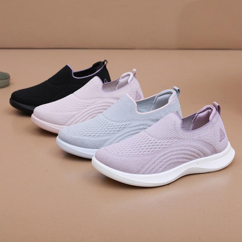 Shoes women's spring and autumn new one-pedal women's shoes casual walking shoes soft-soled mother shoes fashion sneakers women