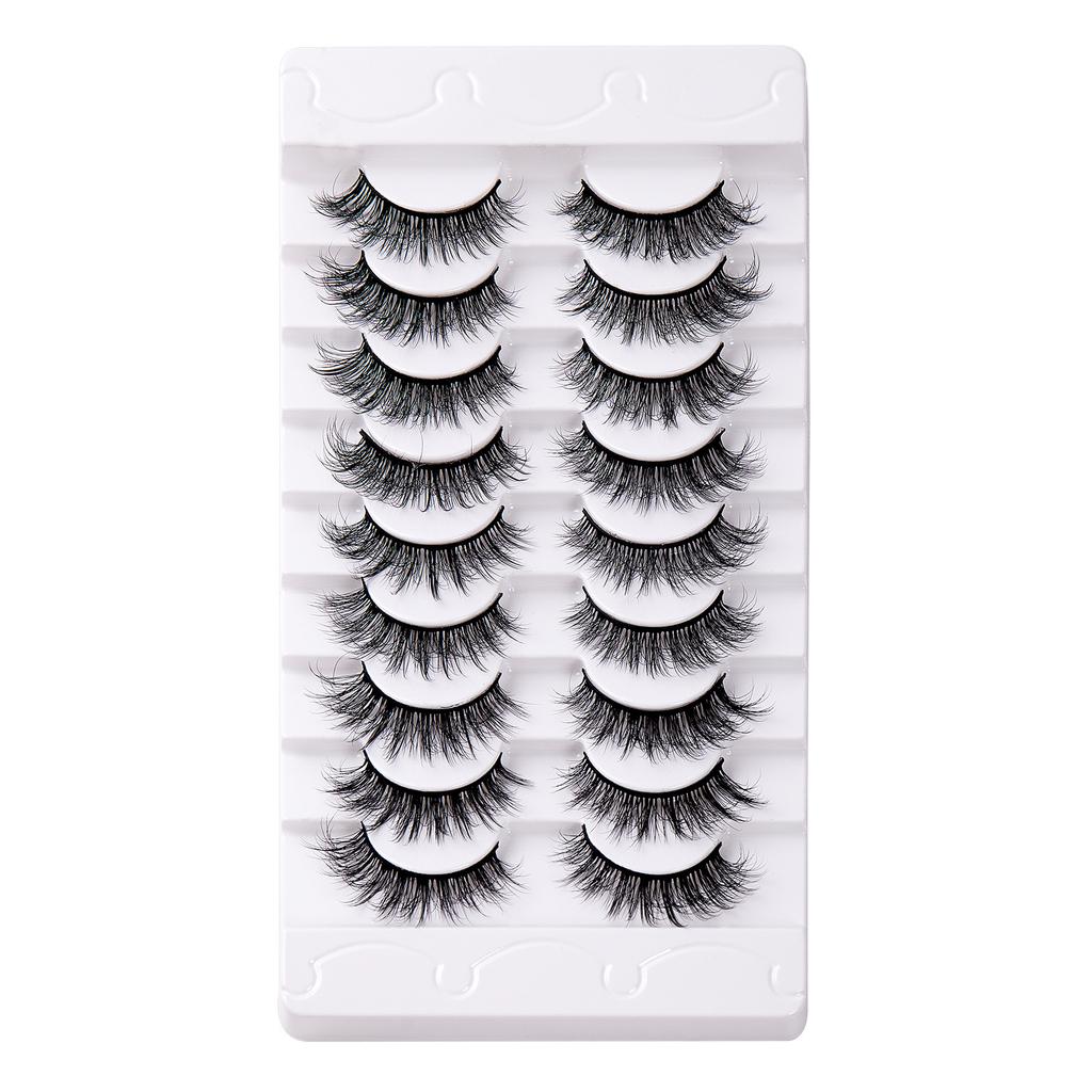 9 Pairs Of Imitation Mink Thick False Eyelashes Daily Natural Eyelashes Simulation Curled Eyelashes
