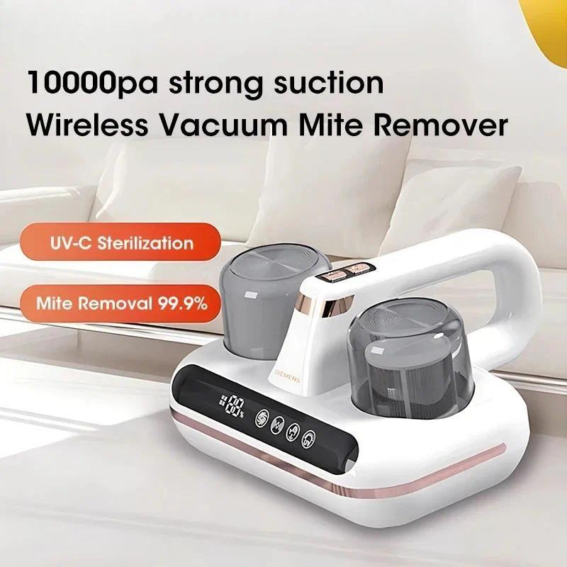 10000PA Wireless Remover Double-cup Mite Remover Strong Suction Intelligent Ultraviolet Disinfection Vacuum Cleaner