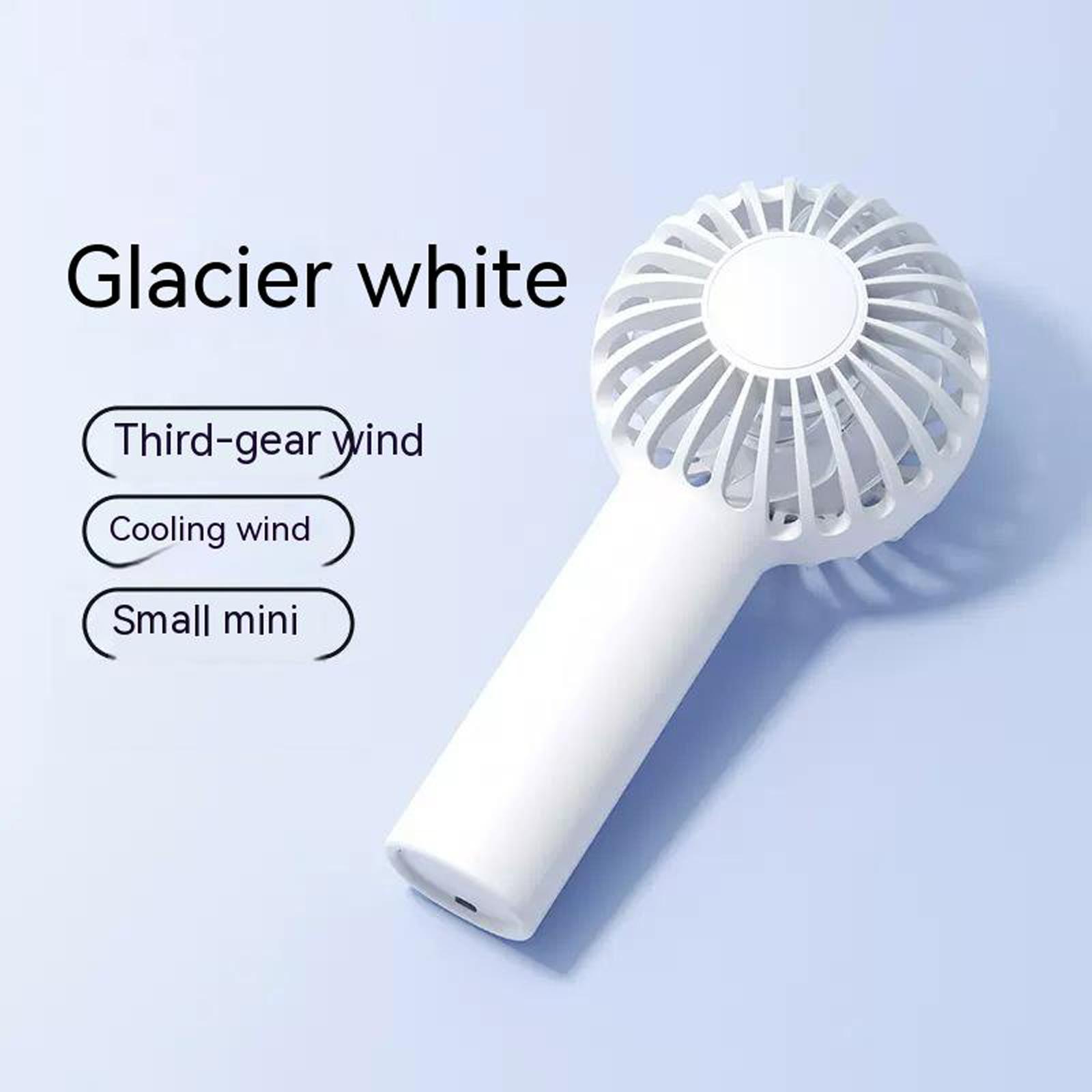 Portable Handheld Mini Fan 3 Speeds Mute Student Desktop Cooling Fan Home Car Air Cooler For Work Travel White#0