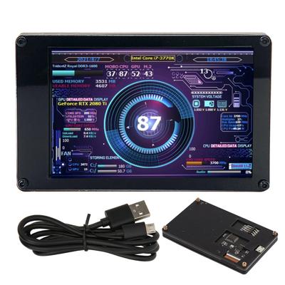 Computer Temp Monitor 3.5 Inch IPS USB Mini Screen Temperature Display PC CPU Data Monitor for PC