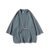 Costume Disc Buckle Hanfu Men Chinese Style Cotton Robe Cardigan Jacket Oversized Kimono  Ancient Coat Male