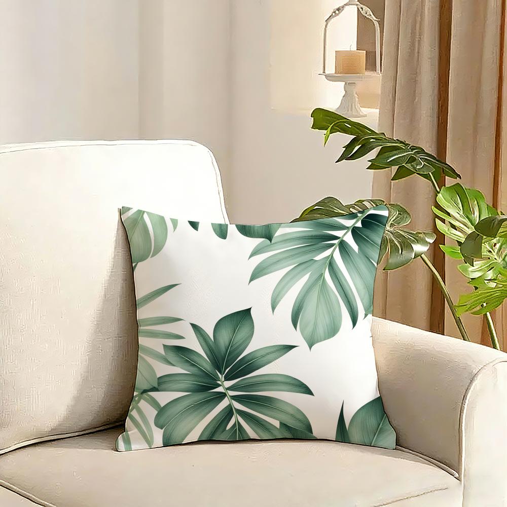 Cool Summer Prints Cushion Cover Reversible Plush Pillow Cover Soft Fluffy Home Decor for Sofa Bedroom