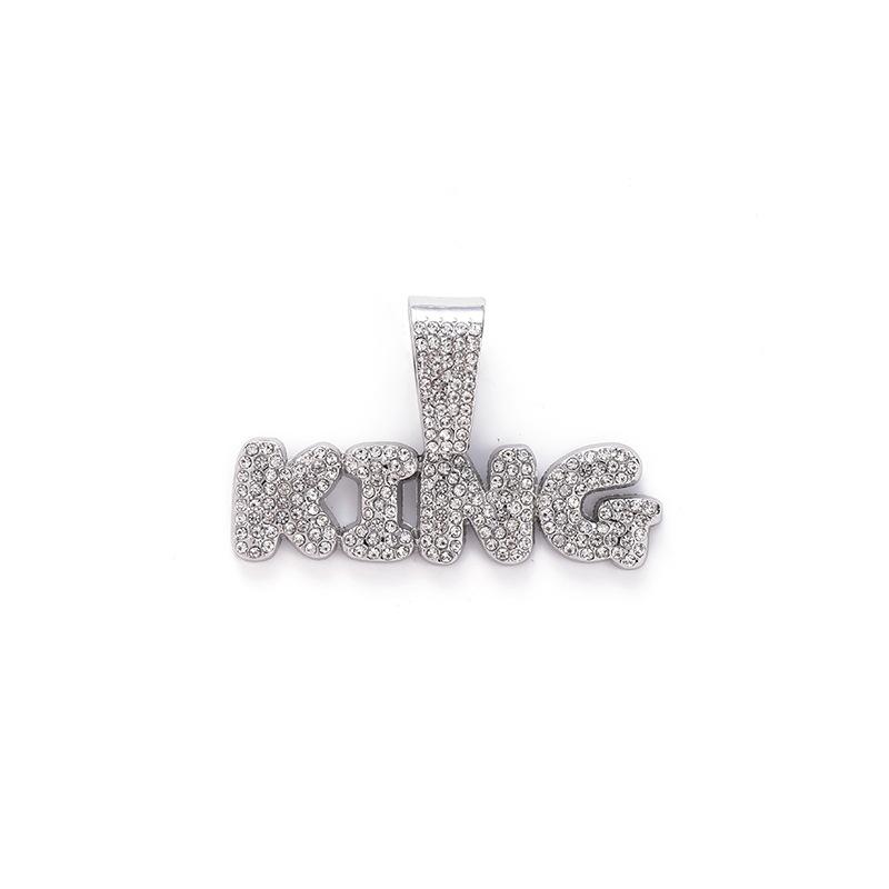 KING Letter Pendant Street Personalized Design Letter Cuban Chain Jewelry Jewelry