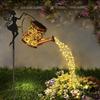 Angel Garden Outdoor Solar Courtyard Light - Copper Coin Kettle Design