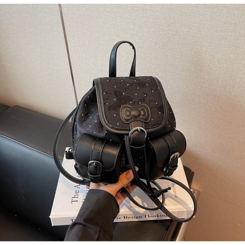 

Рюкзак Женский Модный Нишевый Дизайн Студенческий Школьный Рюкзак Сумка-Ведро Премиальный Повседневный Легкий Дорожный Рюкзак чёрный