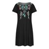 European and American new summer mid-waist printed urban casual short-sleeved dress