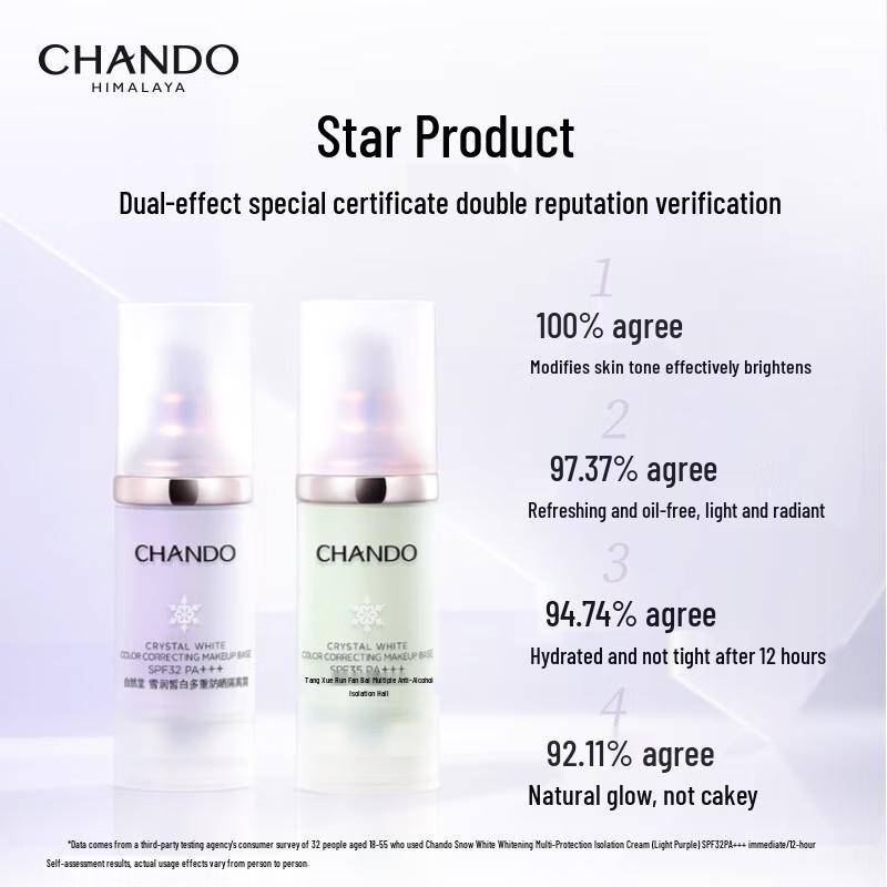 CHANDO Snow Run Whitening Sunscreen Primer SPF35 PA+++