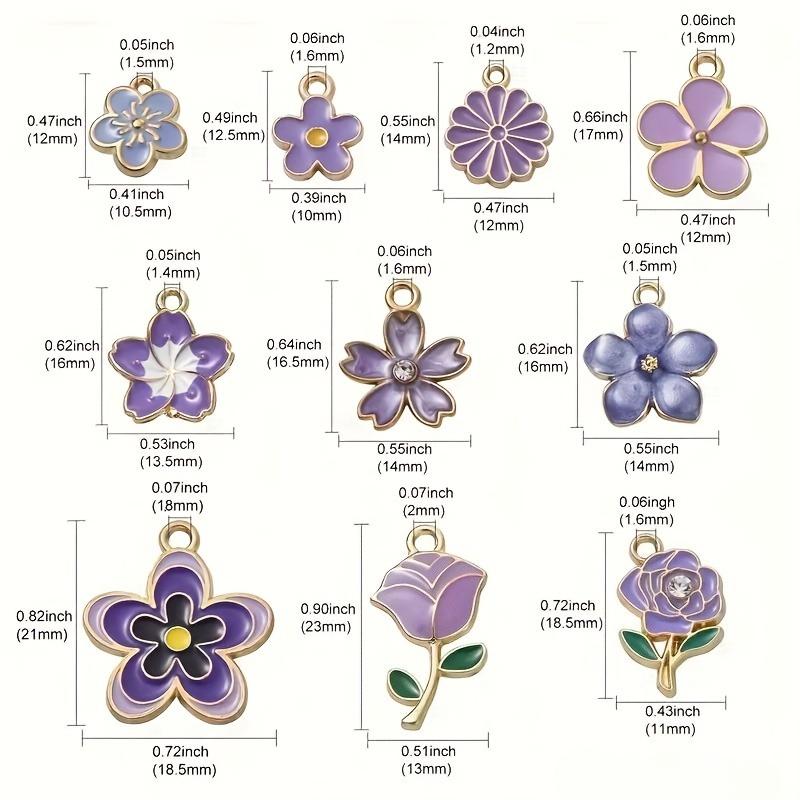 20pcs Elegant Enamel Charm Set, Jewelry Making Accessories Pendant,  for DIY Small Gifts for Friends and Family