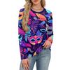 Long Sleeve Shirts For Women Cute Print Graphic Tees Blouses Casual Plus Size Basic Tops Pullover