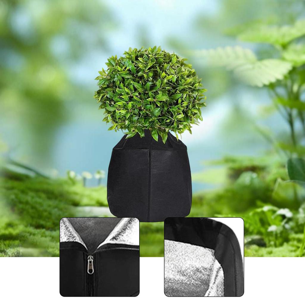 Plant Winter Protection Cover with Drawstring Flower Pot Protection Bag for Outdoor